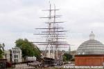 ID 3973 CUTTY SARK (1869) - one of only three clipper ships remaining in the world, sits in her drydock at Greenwich, London. One of the city's top tourist attractions, she fell victim to what is thought to...